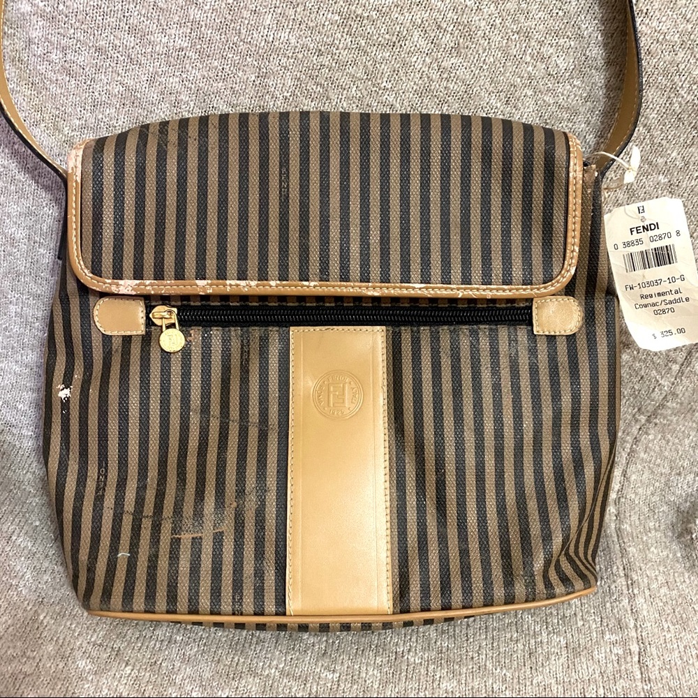 ✴️ RARE Vintage Fendi Striped Shoulder Purse 👜
